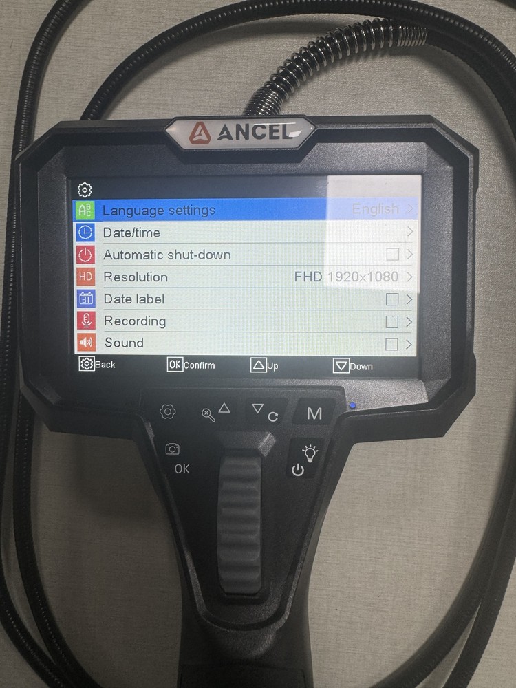 ANCEL AN302 Two Way Control Articulating Borescope With Dual Camera 6 5MM