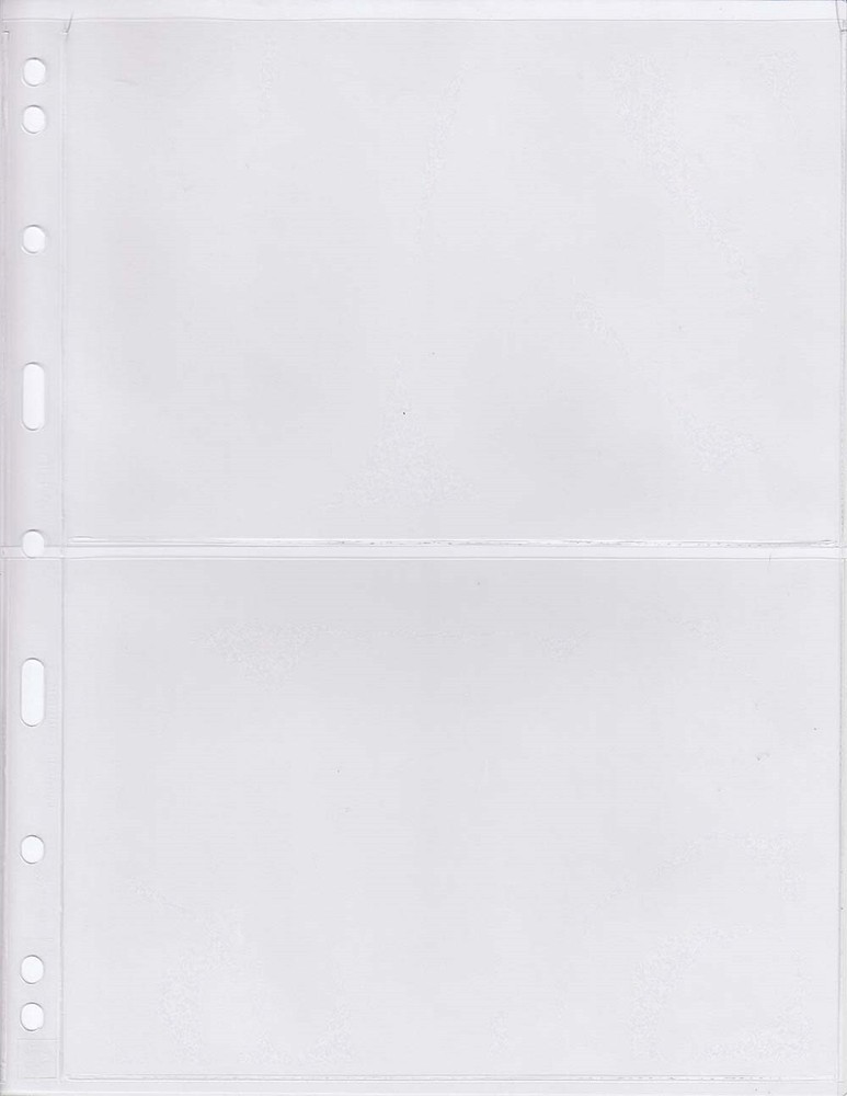 100 Lighthouse Vario 2C Pages Clear 2 Pockets Archival Safe Stamp Postcard Sheet