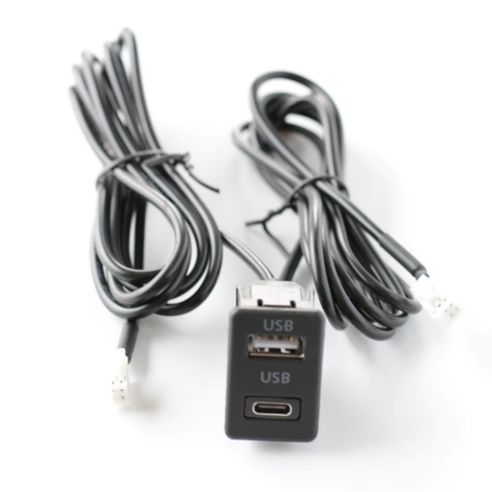 Non Deformation Car for DASH Mount USB+TYPEC Panel Extension with 145cm Cable