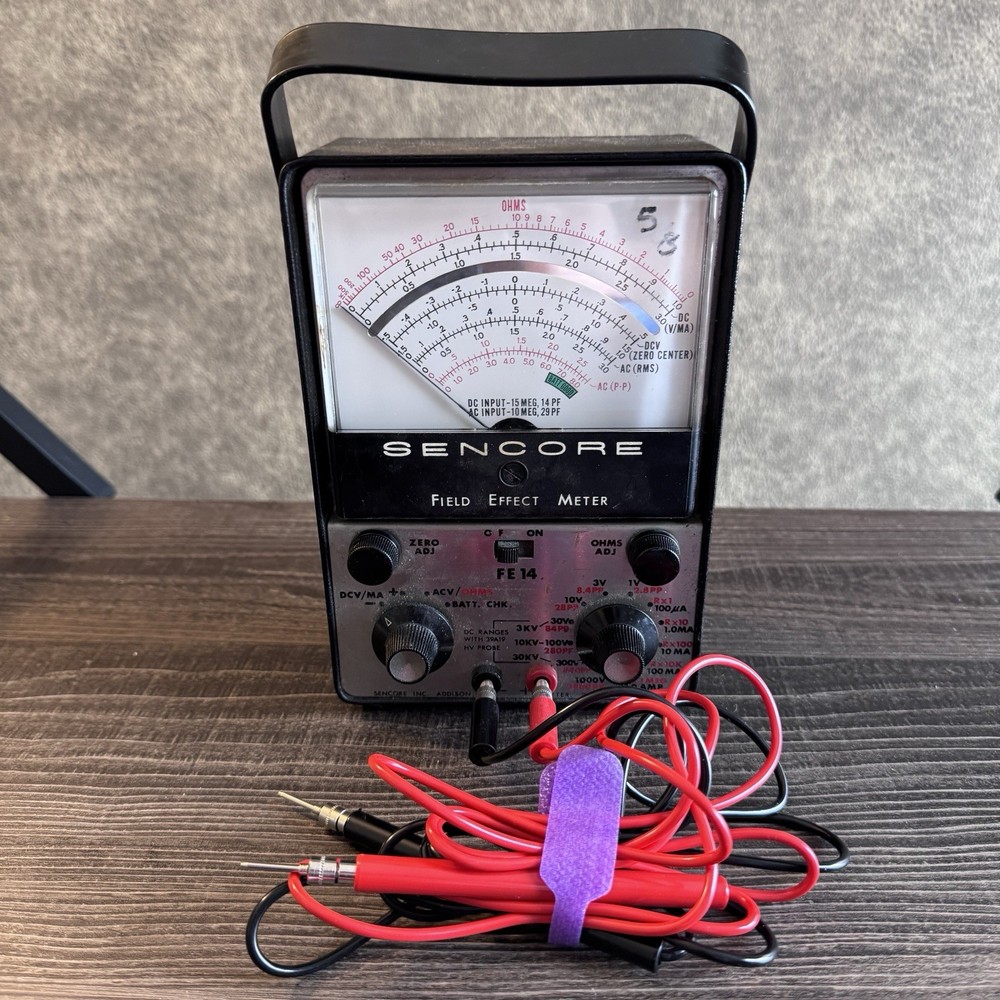 Sencore FE-14 Field Effect Meter Vintage Analog Test Equipment As Is Untested