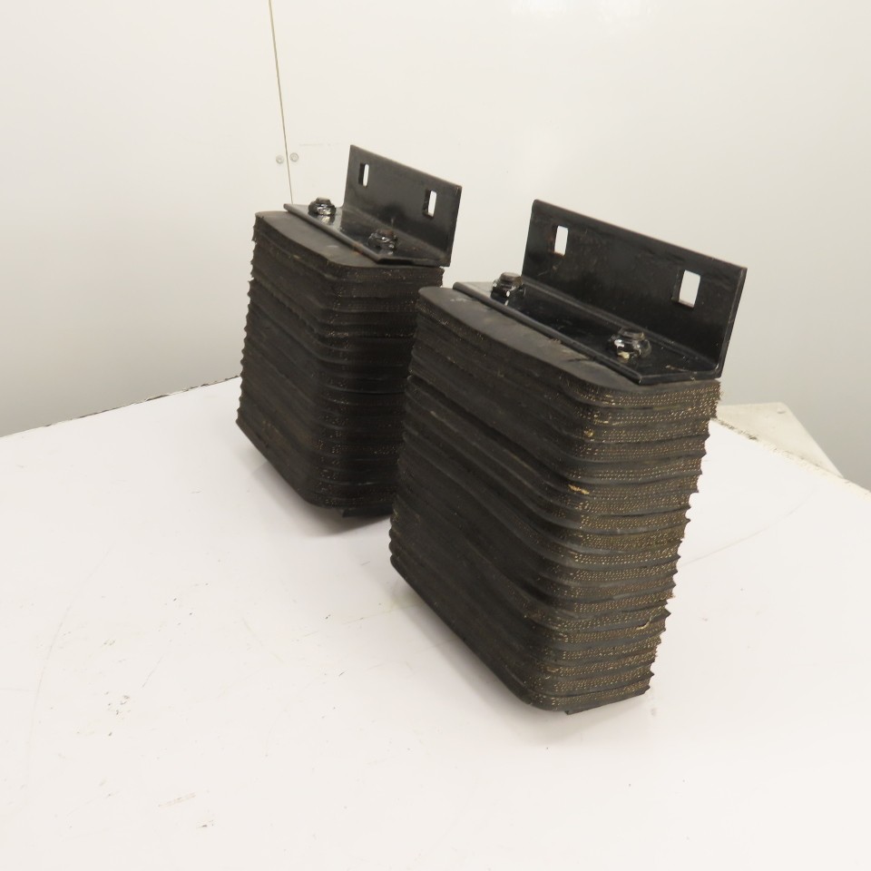10" x 10" Laminated Rubber Loading Dock Bumpers Set Of 2