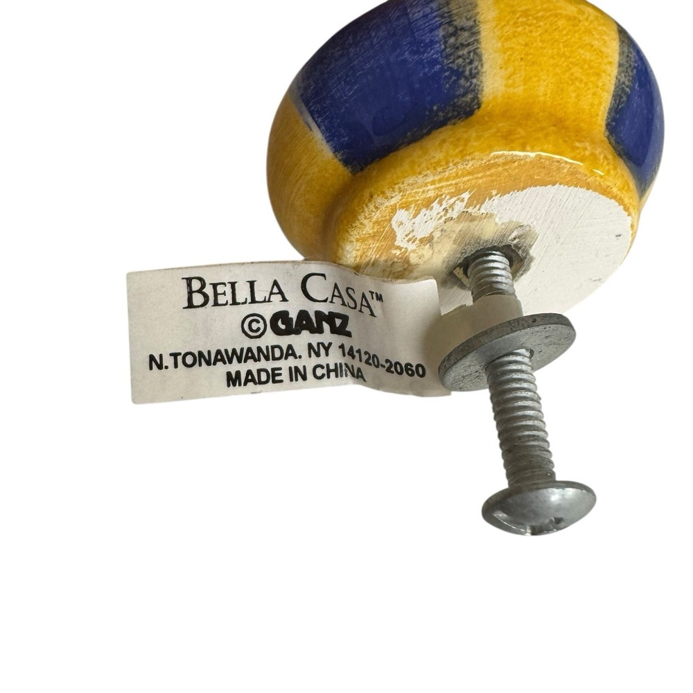 Ganz Bella Casa 4 Drawer Pulls Ceramic Colorful Knobs Whimsical Hand-Painted #8