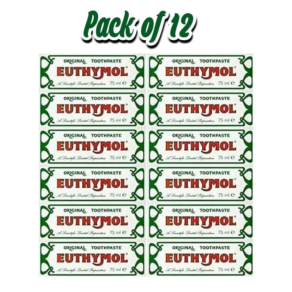 12 PACK Euthymol Original Toothpaste 75ml