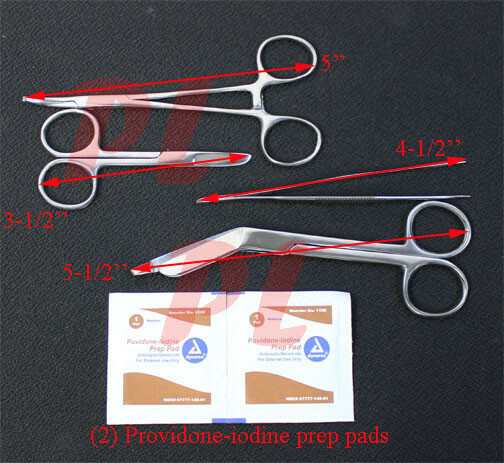7 PCS First Responder Shears EMT/Scissors Combo Pack with Black Case