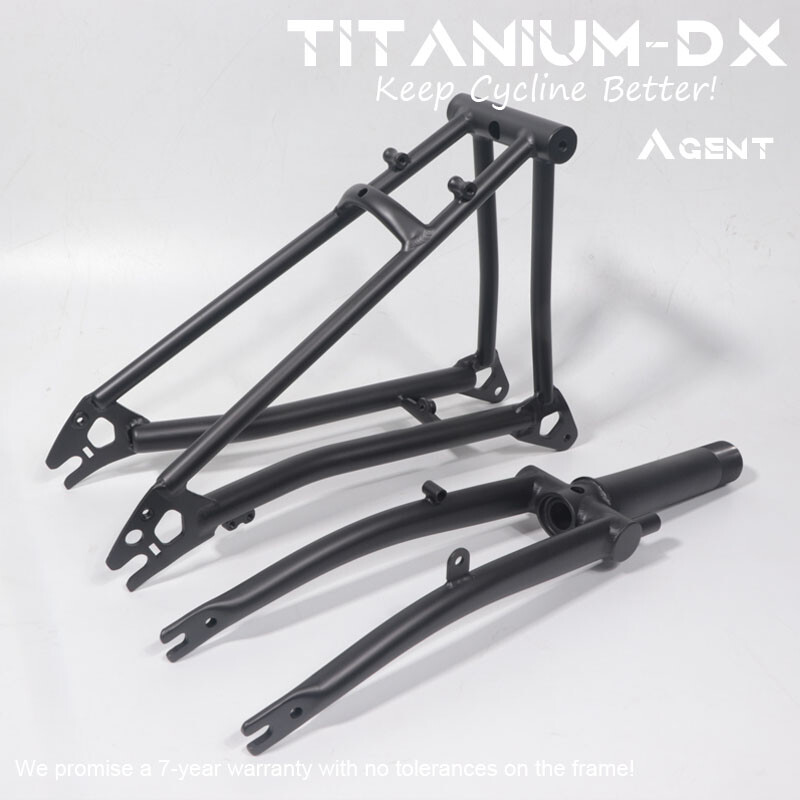 Titanium-DX Titanium fork and rear triangle for Brompton