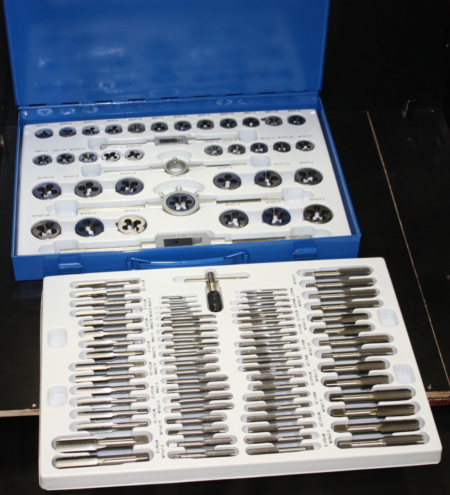 110pc Metric Large Tap & Die Set Rethreading Thread Hole Threader Renew Threads