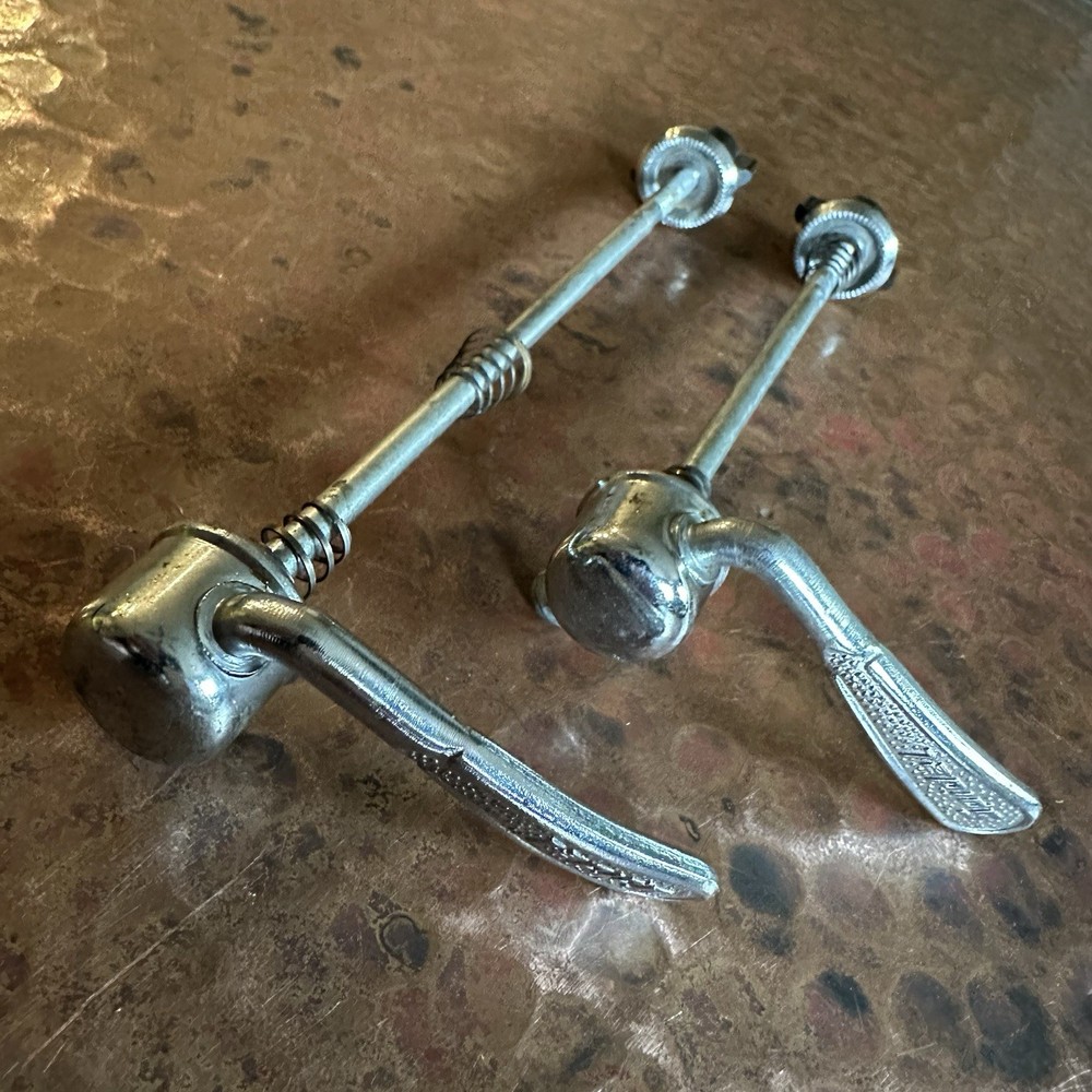 Vintage Maillard Quick Release Skewer Set, Silver, 100/135 mm, Pair