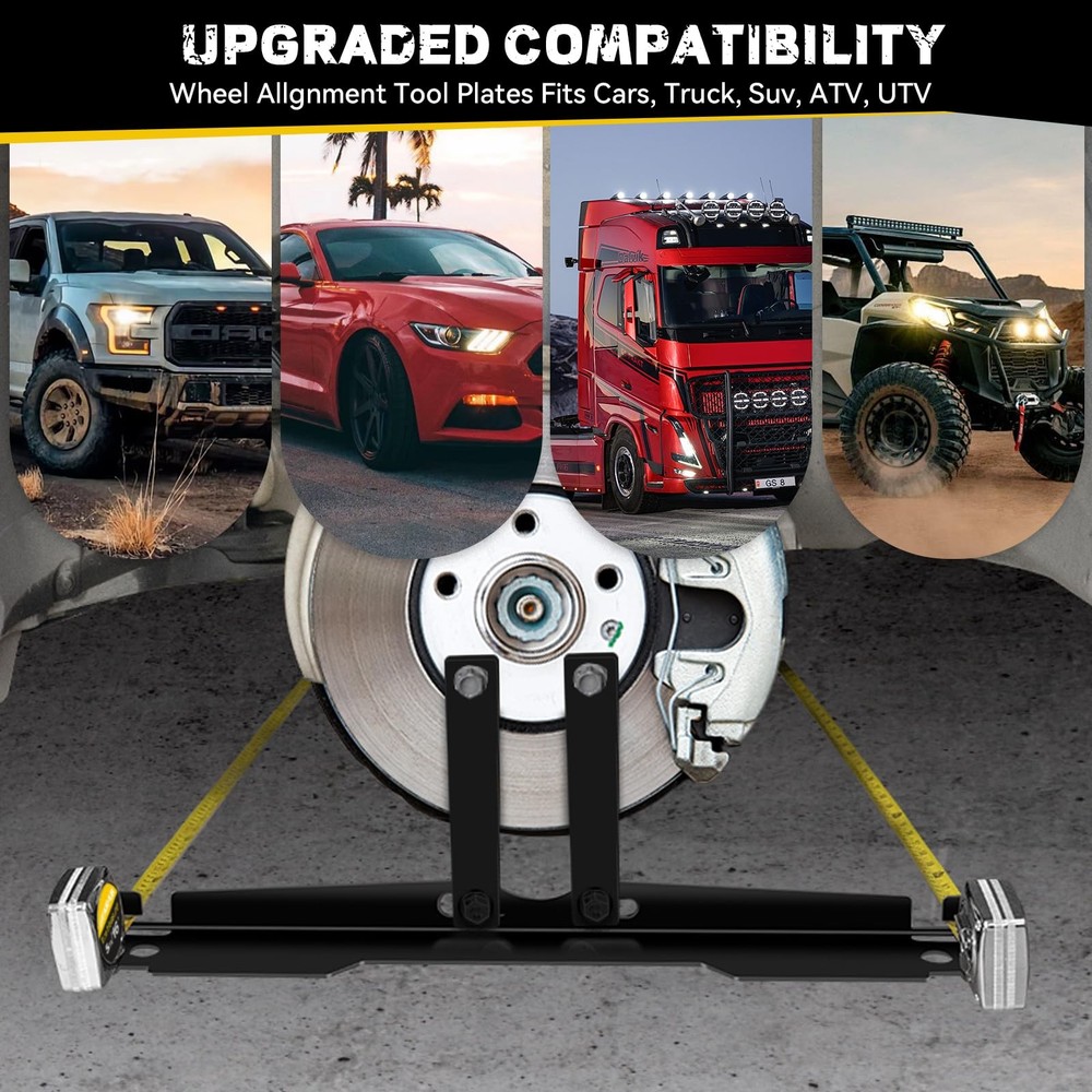 Upgraded Heavy-Duty Steel Wheel Alignment Tool Kit Collapsible Toe Alignment ...