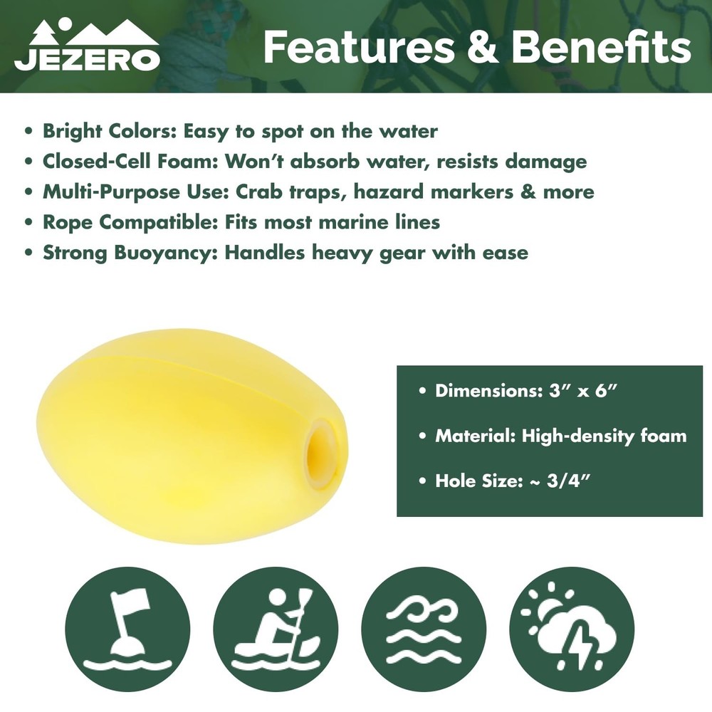 Deep Water Float (Pack of 2) Yellow