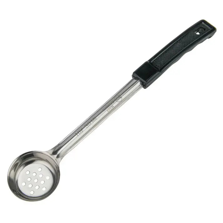 Winco FPPN-1 1 oz Stainless Perforated Black Handle Portion Controller