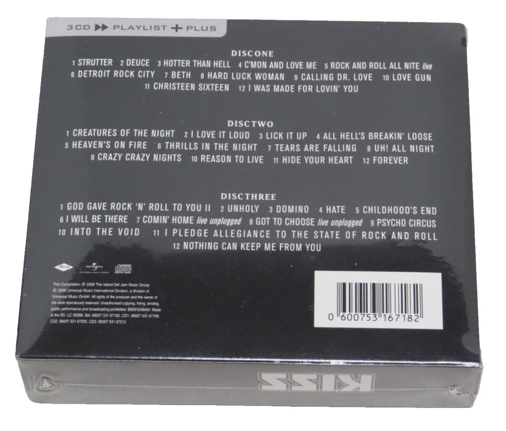 KISS GERMAN PLAYLIST PLUS 3CD OFFICIAL MERCURY 2009 SEALED