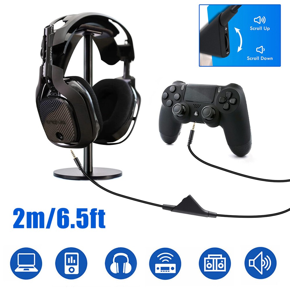 2M Replacement Audio Cable Cord Volume Control for Astro Gaming Headset A10 A40
