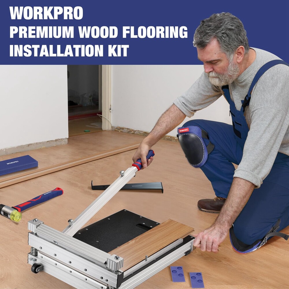 WORKPRO 13" Flooring Cutter/Laminate Flooring Installation Tools Knee Pad Spacer