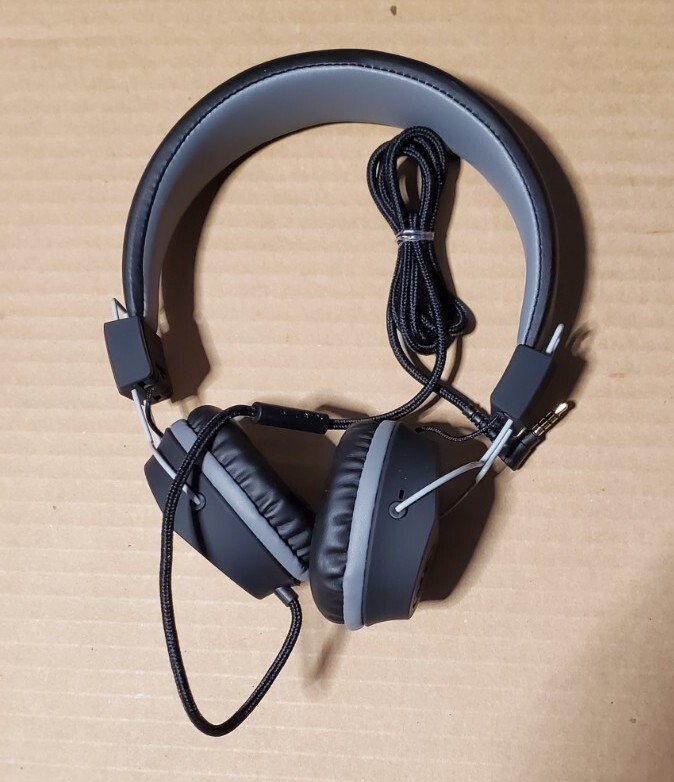 JLAB NEON ON EAR WIRED HEADPHONES BLACK COLOR.