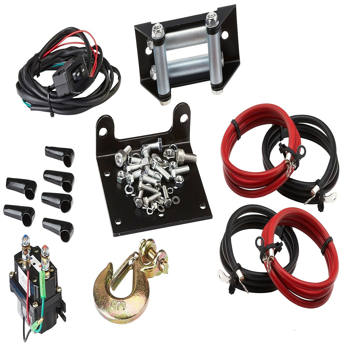 VIPER Midnight 4500lb ATV/UTV Winch Kit with 50 feet BLACK Synthetic Rope