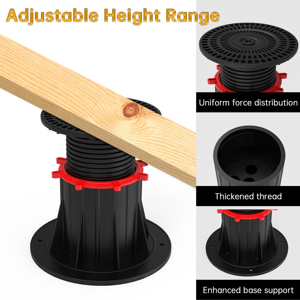 2 Pcs Adjustable Bed Frame Support Leg Bed Frame Center Slats Heavy Support L...