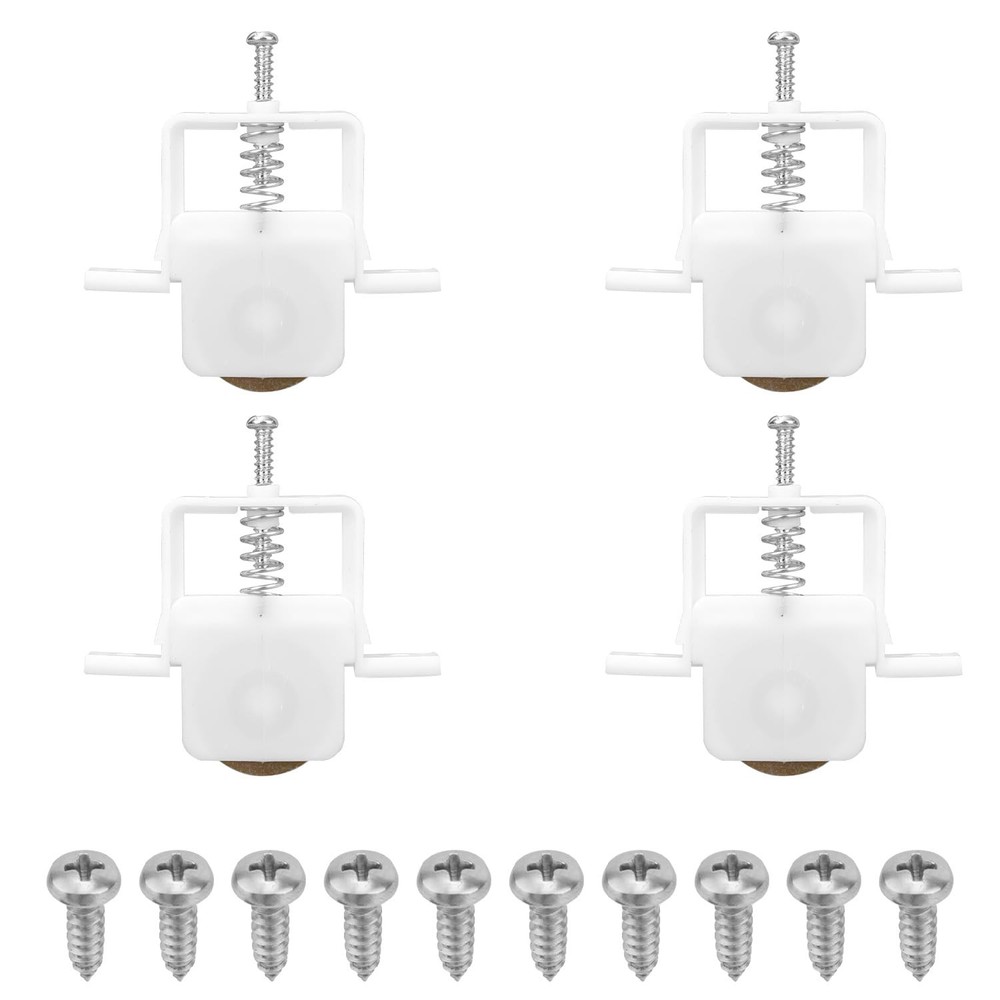 4pcs Sliding Screen Door Rollers, 1in Spring Loaded Rollers Replacement Rolle...