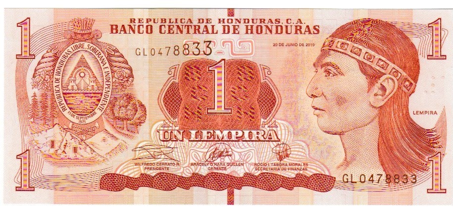 Honduras one lempira 2019