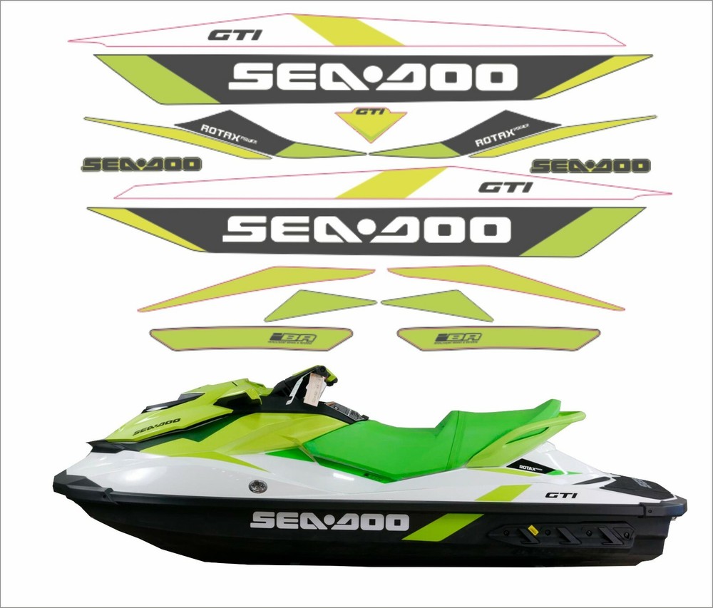 SEADOO GTI  2019 Graphics / Decal / Sticker GREEN