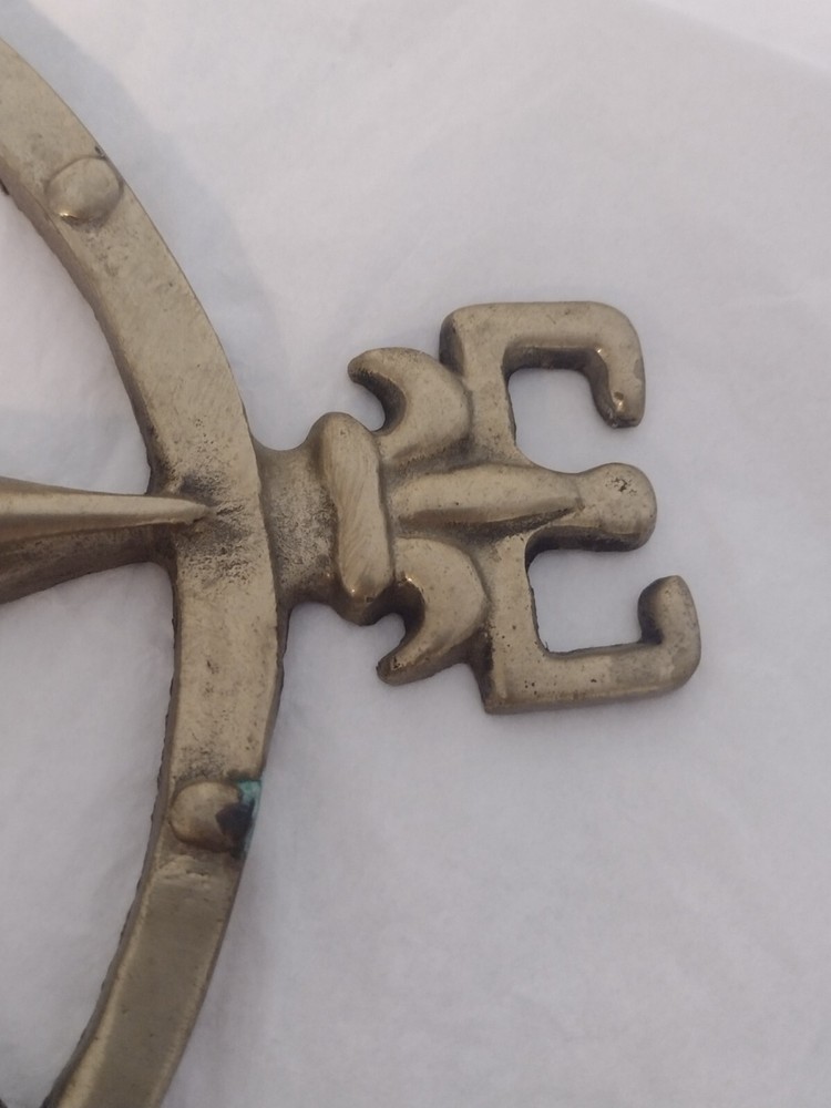Vintage, solid brass Star Rose Nautical Compas/ Weather Vane