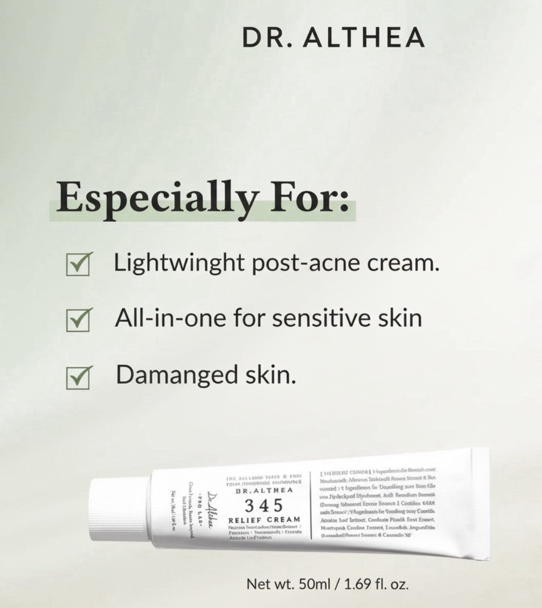 Dr. Althea 345 Relief Daily Face Moisturizer Cream 50ml 1.69 fl oz