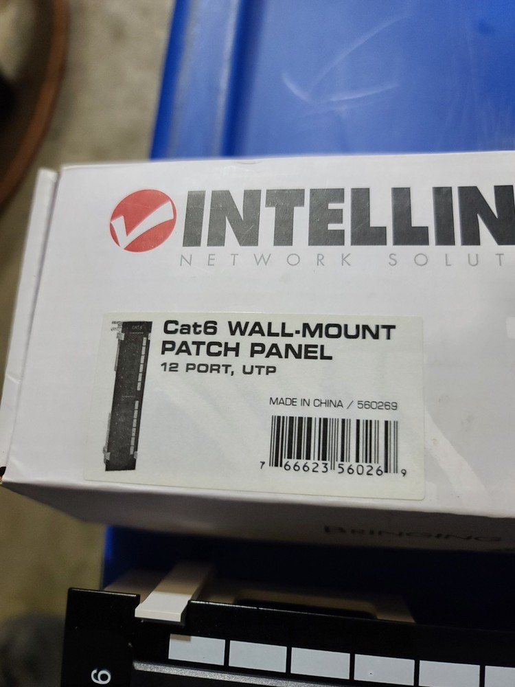 Intellinet 12 Port Cat6 Network Patch Panel Wall-Mount