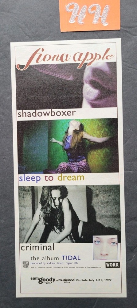 Fiona Apple Tidal Album Promo Print Advertisement 1997