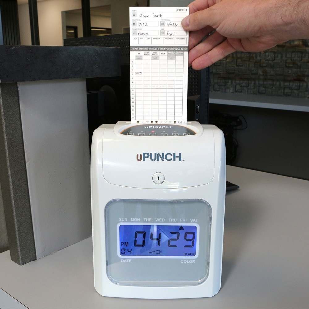 Upunch Hn2500 Calculating Time Clock Bundle For Small Business Auto Align
