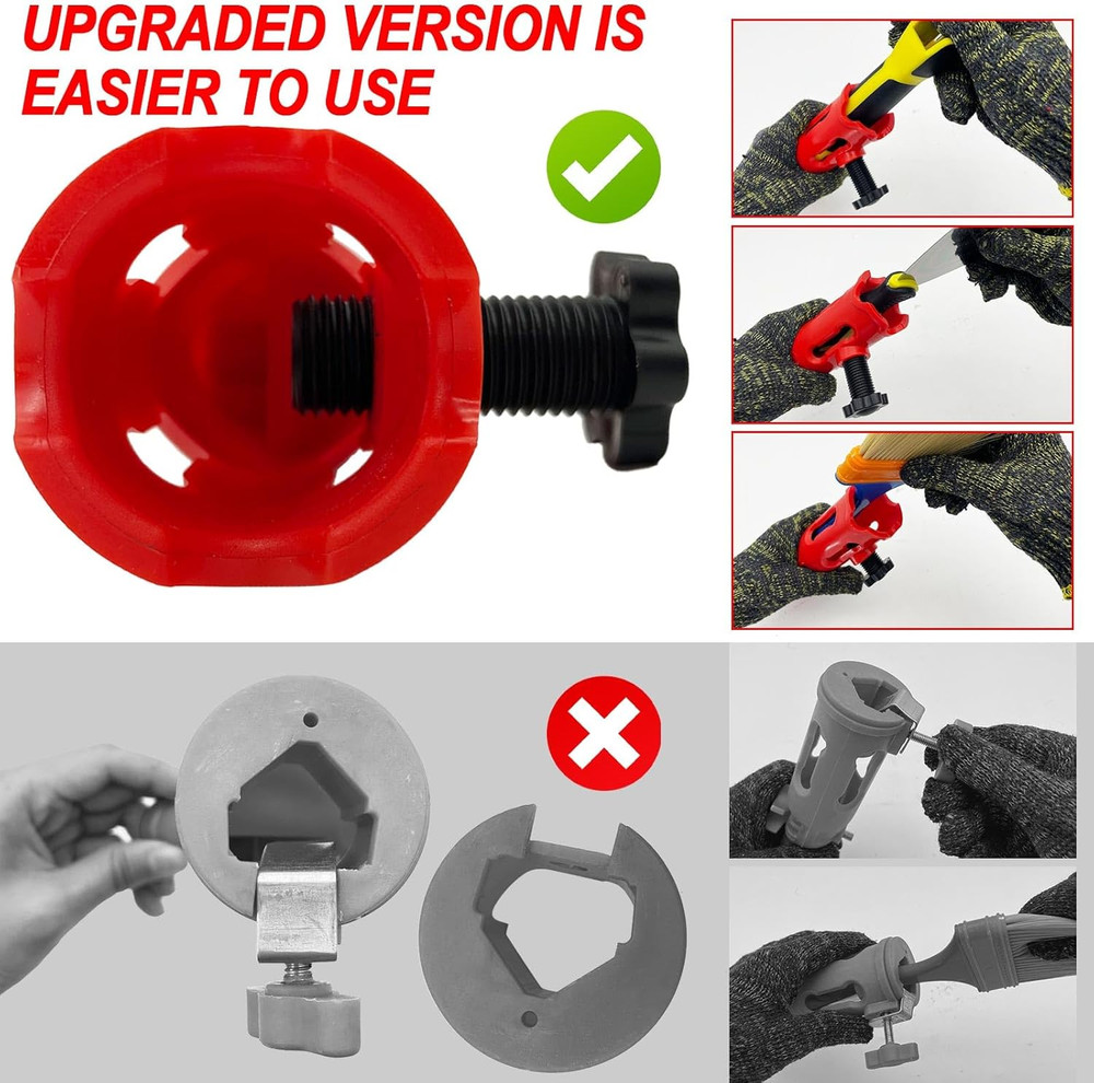 Multi-Angle Paint Brush Extender, Extension Pole Attachment Holder for Paint Bru