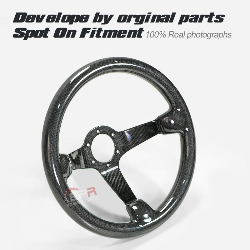 Steering wheel For UNIVERSAL Deep Dish Type Racing Glossy Dry Carbon