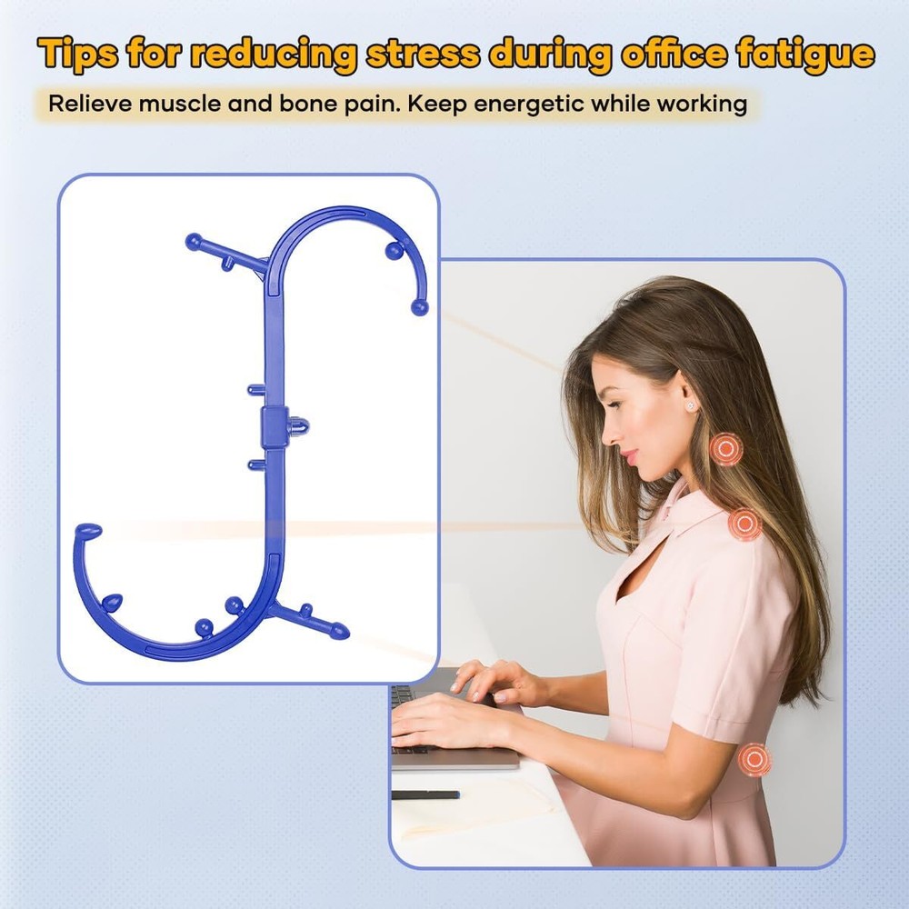 Back Massage Hook Trigger Point Massager Tool Handheld Self Massage Cane for