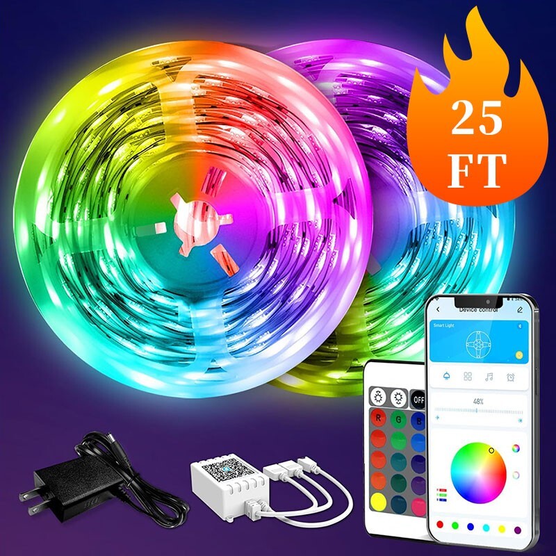 LED Strip Lights, Smart Light with App Remote Control, RGB LED Lights for room