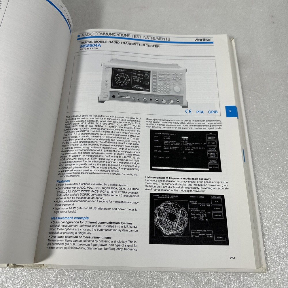 Anritsu Electronic Measuring Instruments 1999 Catalog