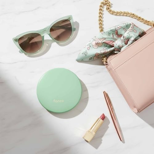 Taylor LED Lighted Compact Makeup Mirror, Rechargeable, 10x /1x Mint Green