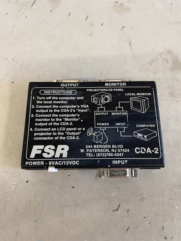 FSR CDA-2 Computer Video Distribution Amplifier, QXGA Supported