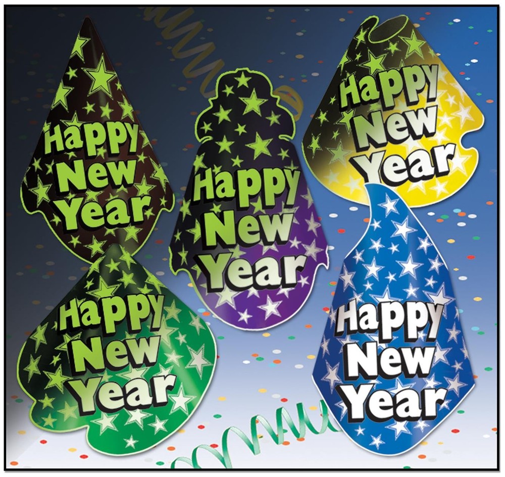 Midnight Glow Hat Assortment for New year - Beistle