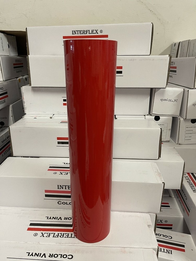 new Gloss Red Vinyl 24 " x 150 Feet Plotter Cutter Liquidation great Interflex®