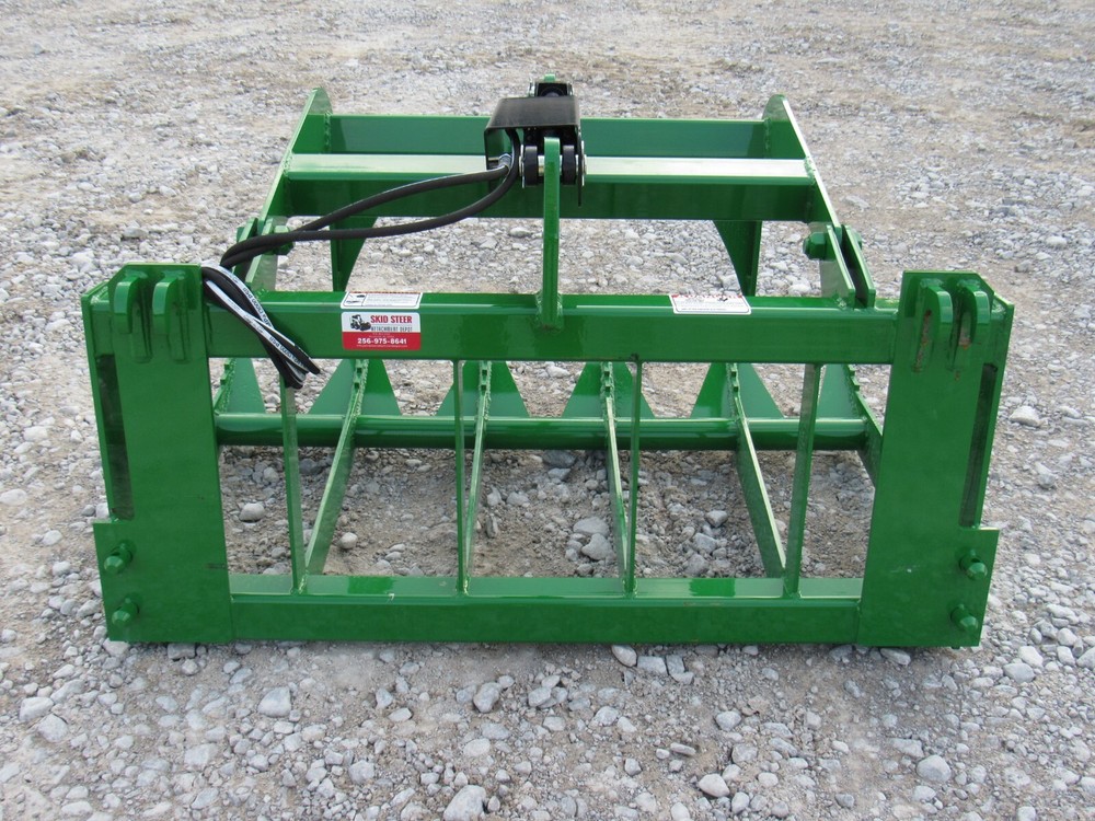 48" Cylinder Root Grapple Bucket Attachment Fits John Deere Tractor Loader