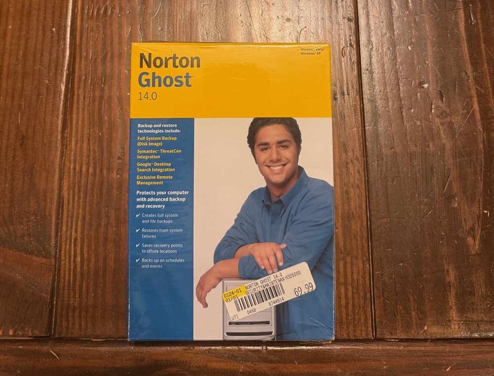 NEW Norton Ghost 14.0 windows Vista XP Software SEALED 2007 CD