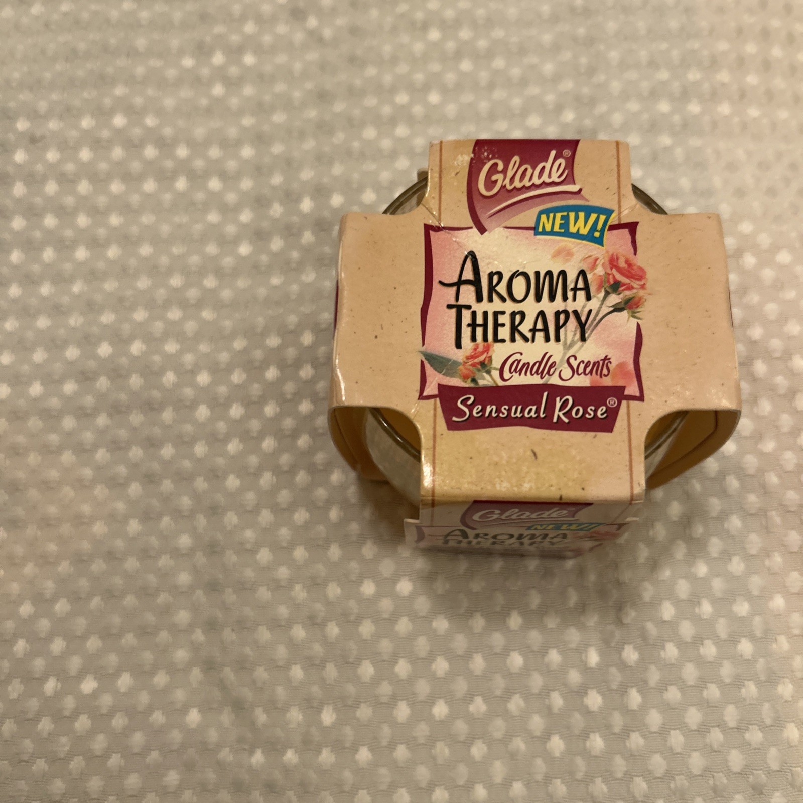 Glade Sensual Rose Candle Scents 4 Oz New Aroma Therapy Vintage 1999 Retired