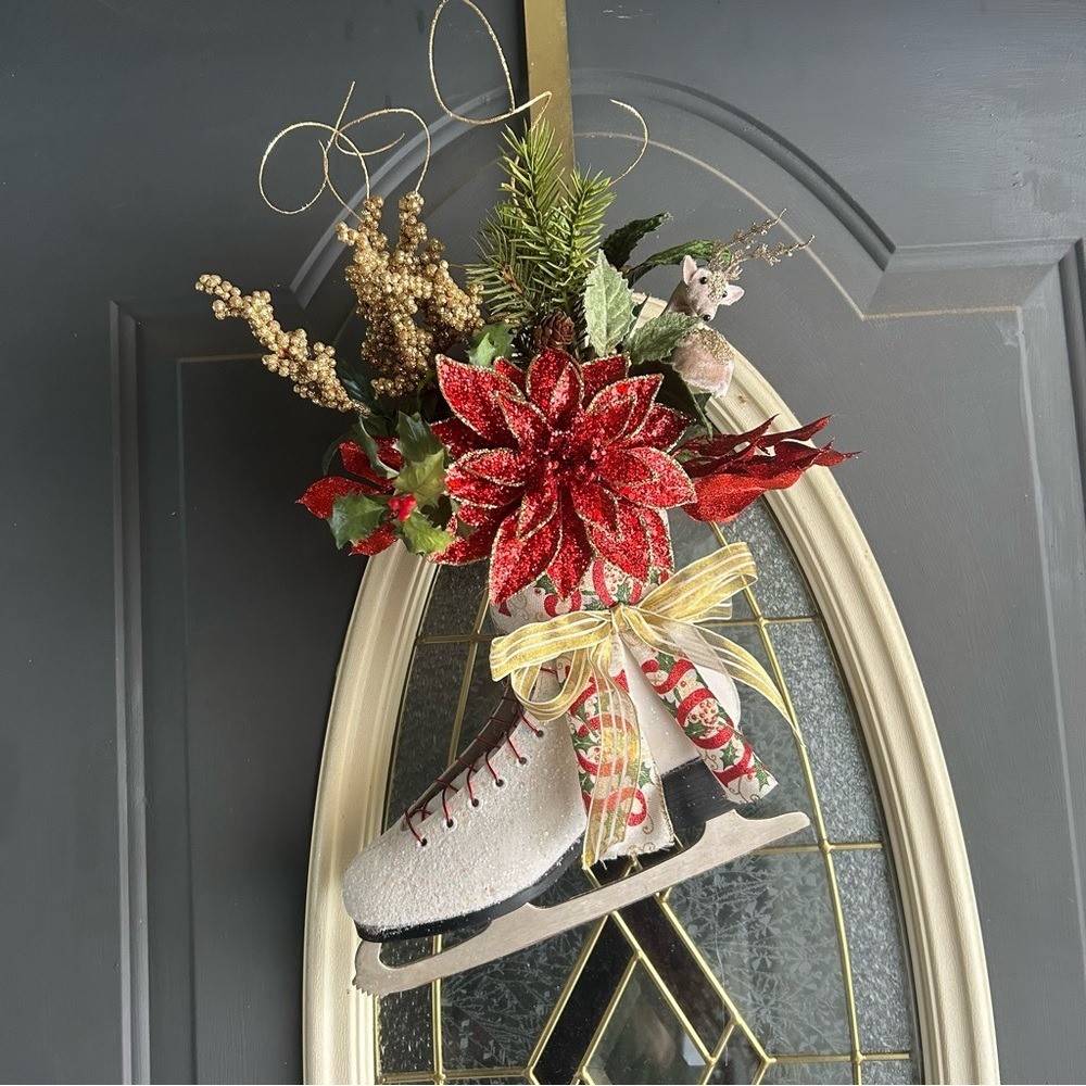 Hand made Red Ice Skate Door Decoration