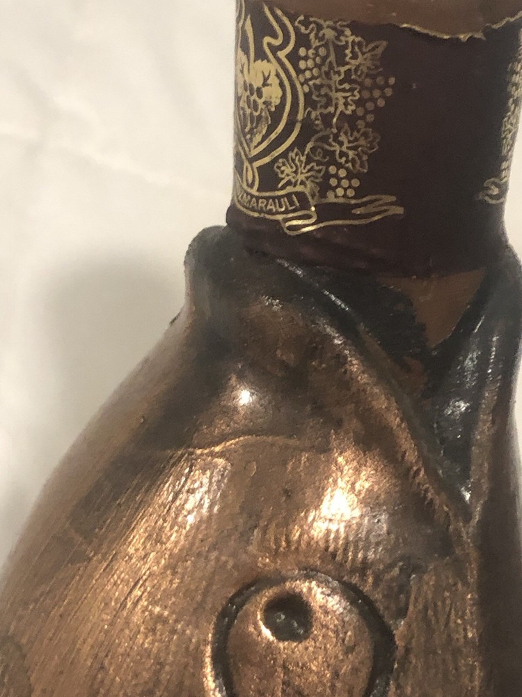 Vintage bronze fish wine decanter