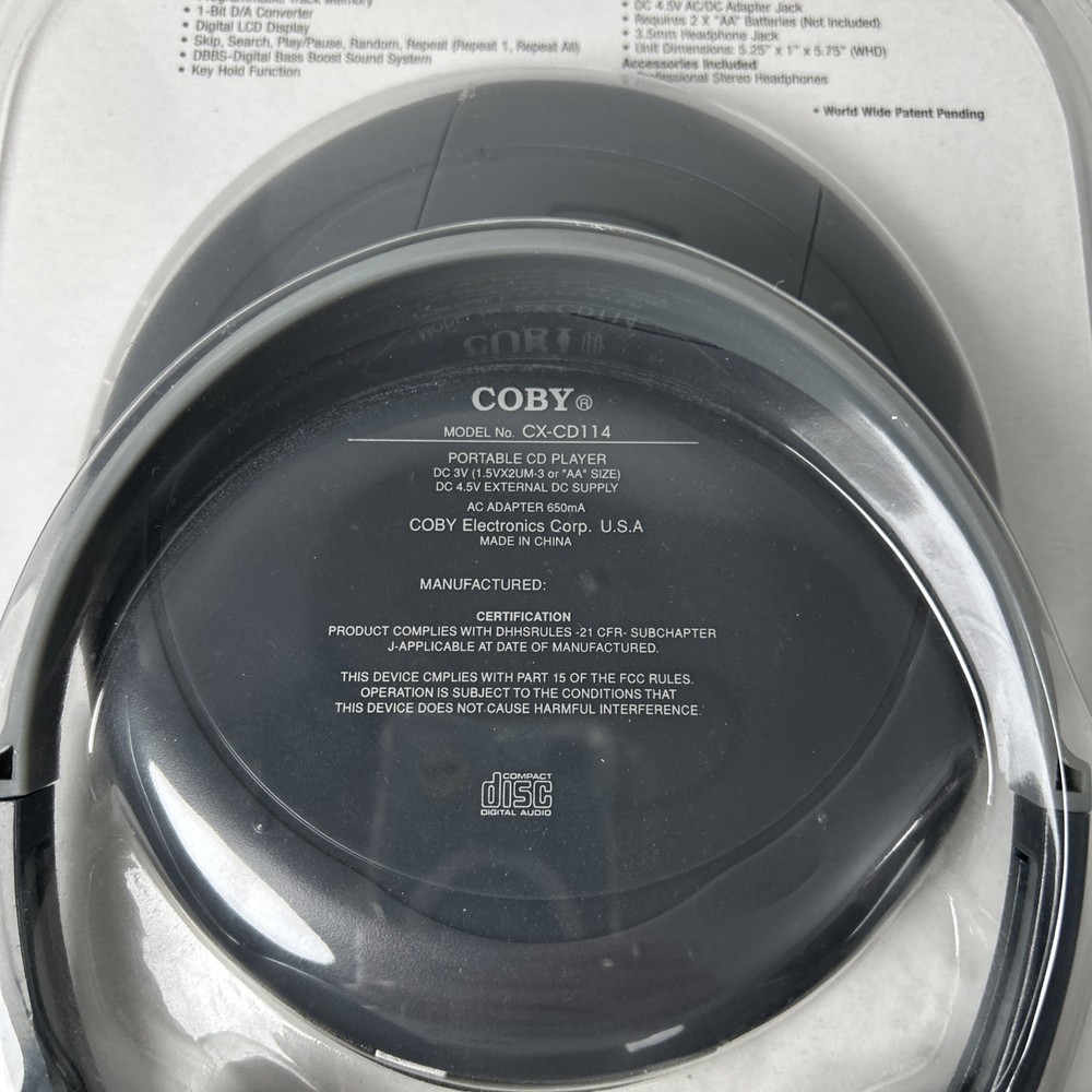 Coby Personal CD Player Super Slim CX-CD114 DBBS 343