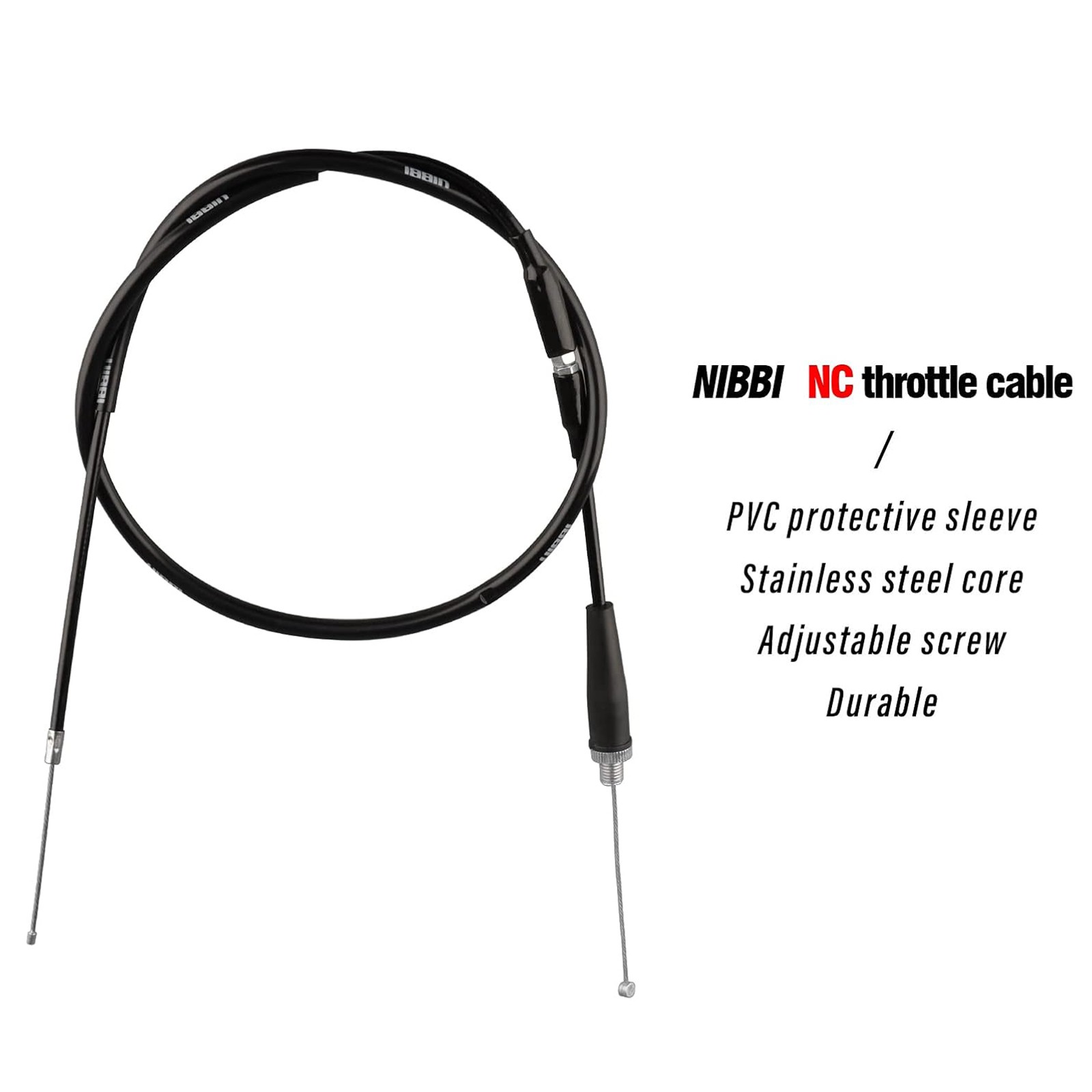 NIBBI 40.3" Adjustable Throttle Cable Fit YAMAHA Kawasaki Honda Apollo Motocross