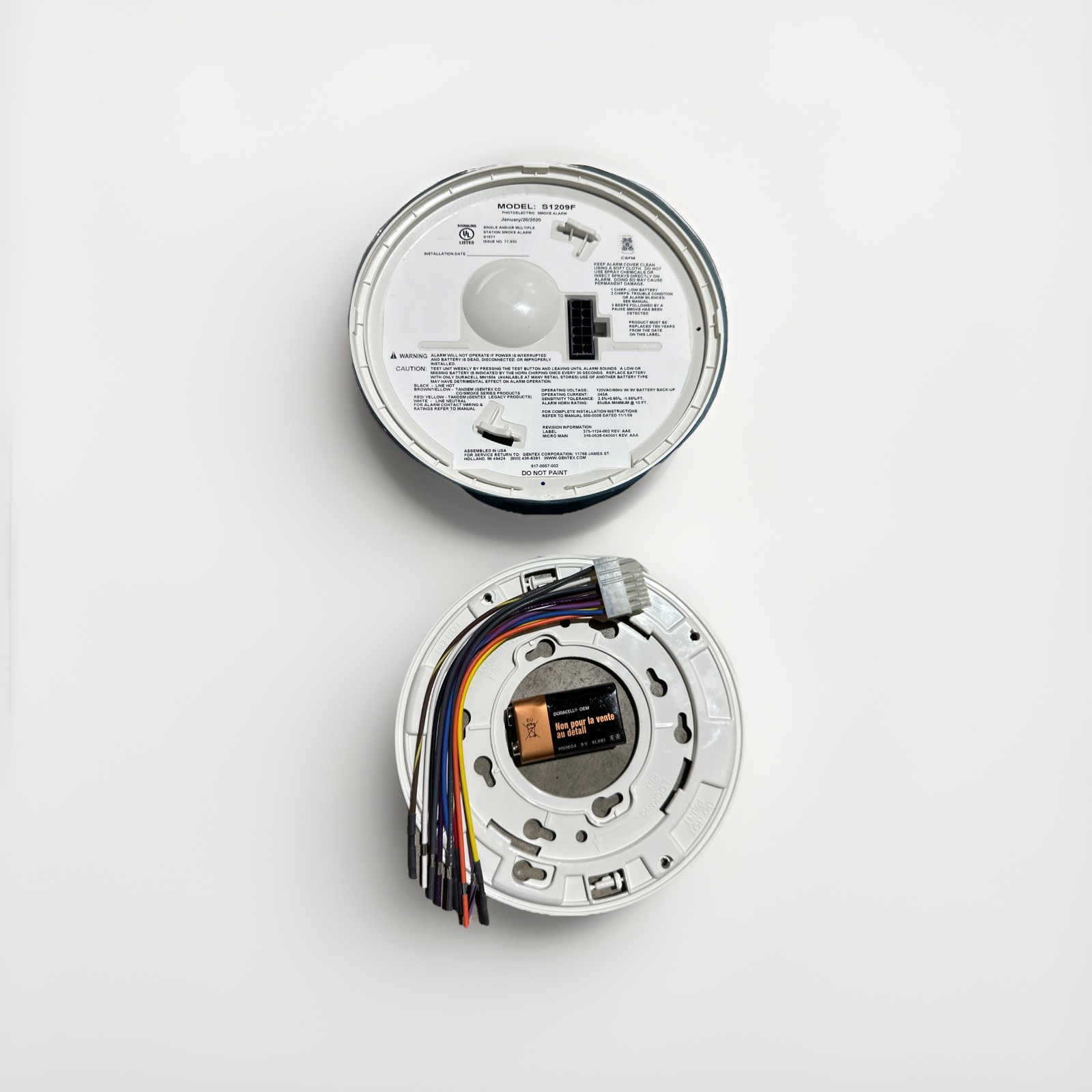 🔴NEW🔴Gentex S1209F Photoelectric Smoke Alarm w/ Battery Backup‼️