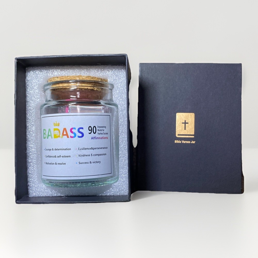 Badass Affirmations Jar, Positive Jar for Courage