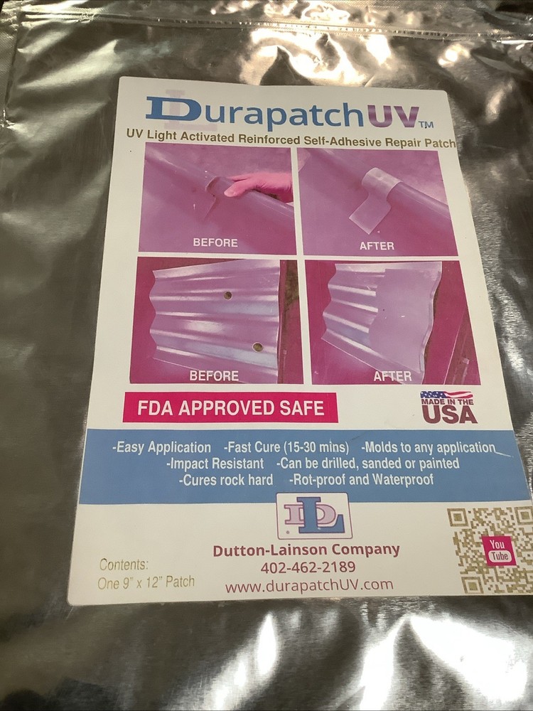 Dutton 56714 Durapatch UV Repair Patch 9 x 12 Ft