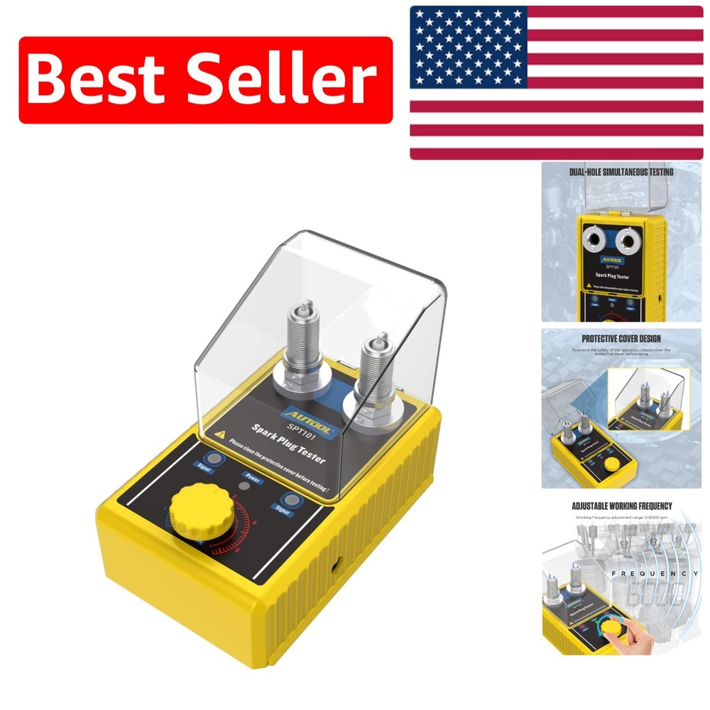 Car Spark Plug Tester - 110V Ignition Analyzer with Protective Cover
