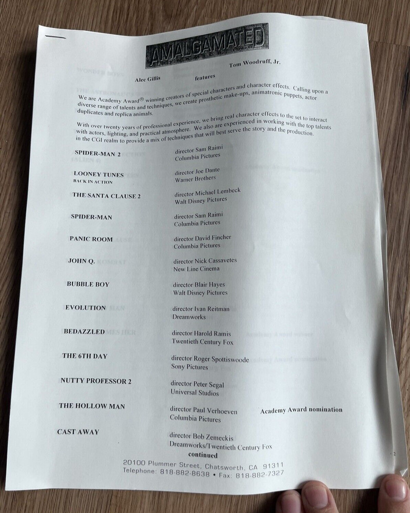 Downlink Movie Script & Concept Art by Alec Gillis Amalgamated Dynamics