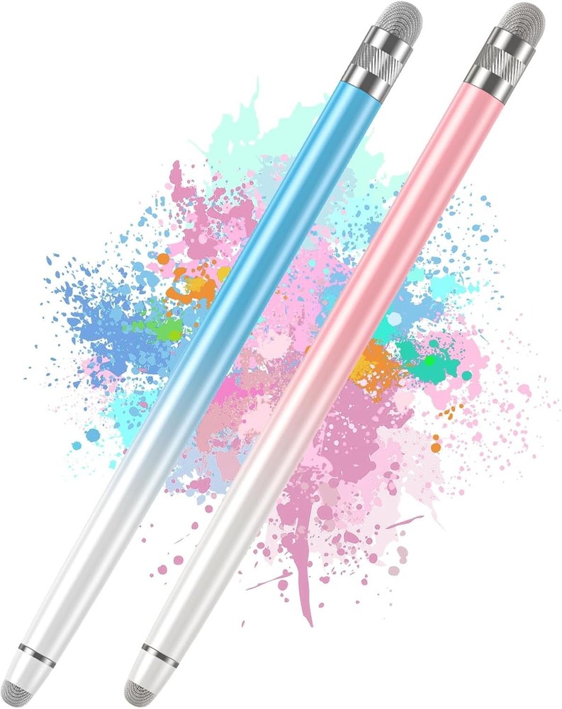 Versatile 2-Pack Stylus Pens for iPhone, iPad & Android - Scratch-Free Design